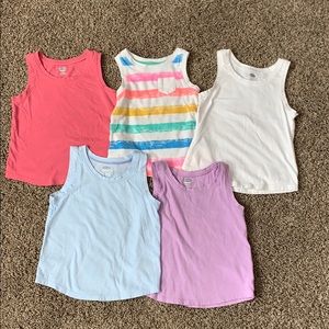 Lot of 5 girl 2t tank tops